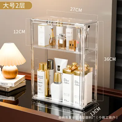 Transparent Acrylic Wall-Mounted Labubu Figure Display Case and Cosmetic Storage Box - 7