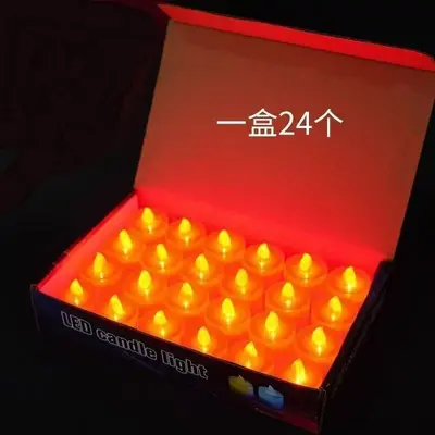 Elektronik Mum Işığı Doğum Günü Anma Günü Düğün Yeni Yıl Lantern Festivali Kırmızı Işık LED Atmosfer Işığı Tapınak Sunumu Taşınma Dumansız