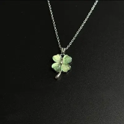 Korean-style pink small flower necklace women - 4
