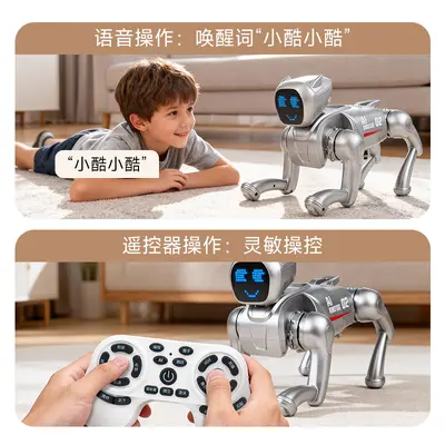 Kinder-KI-Roboterhund, ferngesteuerter Programmier-Lernroboter
