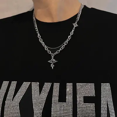 Herren-Halskette exklusives Design Schlüsselbeinkette - 5