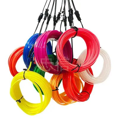 Cross-border wholesale car EL edge 1M 2M 3M 5M cold light decorative car lights interior atmosphere lights modification materials - 7