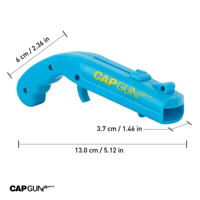 CAPGUN Pistol-Style Bottle Cap Launcher and Bottle Opener