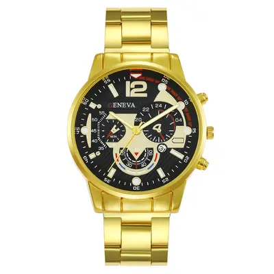 Cross-border popular men's quartz watch calendar steel band watch men's fashion sports luminous pointer watch - 8