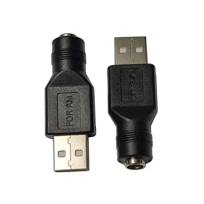DC5521 Dişi - USB Erkek Adaptör 5.5*2.1 DC5521plus