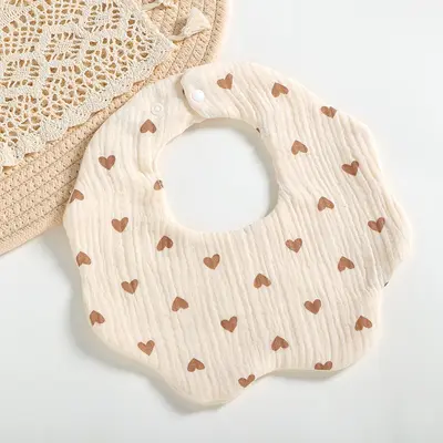 Six-Layer Cotton Baby Bib, 360 Degree Rotatable, for Newborns - 9