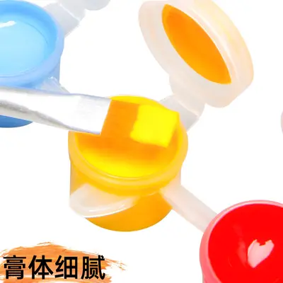 Acrylic Paint Set for Children, 12 Colours, 6 Pieces
