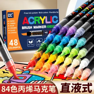 Akrilik marker yumuşak başlı 24-48 renk - 2