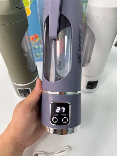 跨境家用双电机小型迷你数显便携榨汁机学生奶昔杯多功能果汁USB - 8