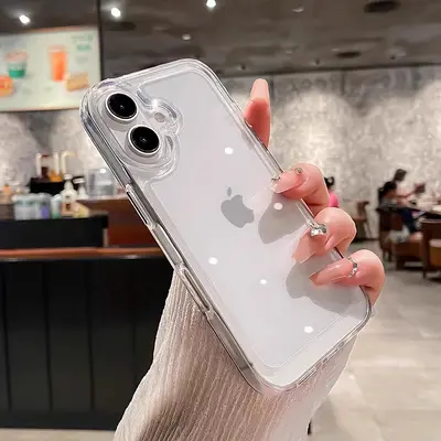 iPhone 17 Pro Max clear acrylic case, non-yellowing, drop-resistant