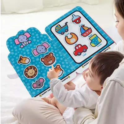 Kids Educational Tear-and-Stick Sticker Quiet Book, Color Learning for Toddlers - 2