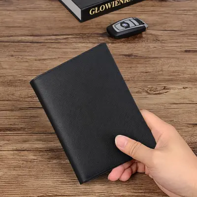 Deri Pasaport Çantası Retro Çok Kartlı RFID Koruması - 9