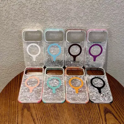 iPhone 17 phone case, glitter star design, premium, full coverage