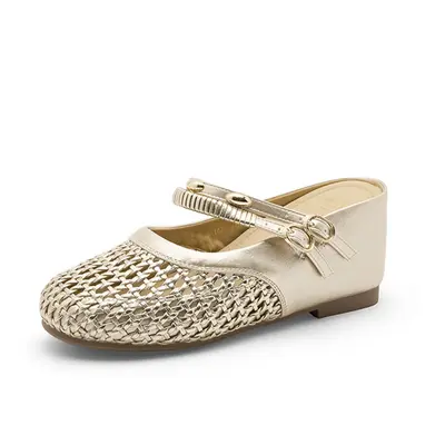 Women's Thick-Sole Platform Slippers, Hollow Mesh Breathable Closed-Toe - 9