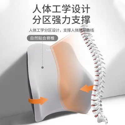 Memory Foam Office Seat Cushion with Breathable Coccyx Support - 4