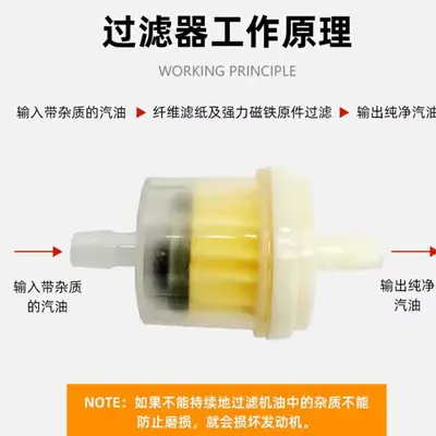 Transparent Motorcycle Fuel Filter Cup with Magnetic Element
