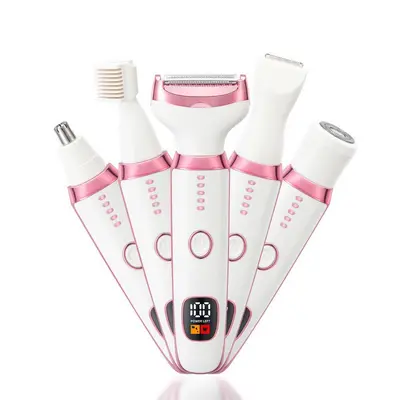 Cross-border Women's Electric Shaver Bikini Trimmer Hair Removal Device All-in-One Rechargeable Armpit Full Body Hair Shaver - 10