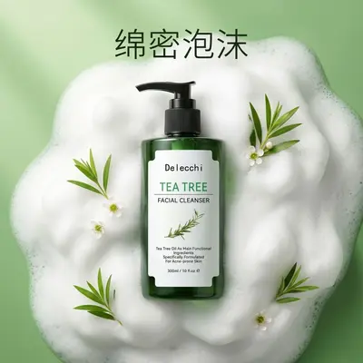 茶树洁面乳面部清洁温和不刺激补水保湿滋润清爽不拔干洁面乳祛痘