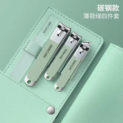 指甲剪套装修甲刀大号便携pu皮套斜口指甲钳美甲工具跨境出口专供 - 12