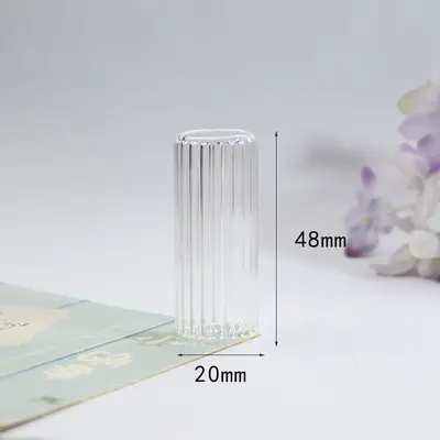 Mini Handmade Glass Vase for Eternal Flowers Desk Decor - 11