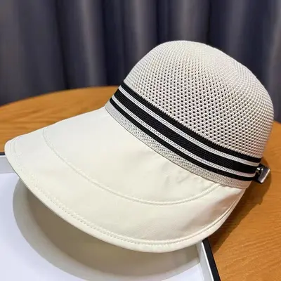 Neue breite Krempen gestrickte Baseballkappe für Frauen, Frühling und Sommer, großer Kopfumfang, modische vielseitige Sonnenblende Outdoor-Reise Sonnenschutz Kappe. - 11