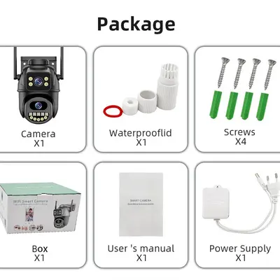 ICSEE8MPWIFI tabanca topu dürbün kablosuz yüksek çözünürlüklü ağ açık kamera cep telefonu uzaktan APP izle bulut - 4