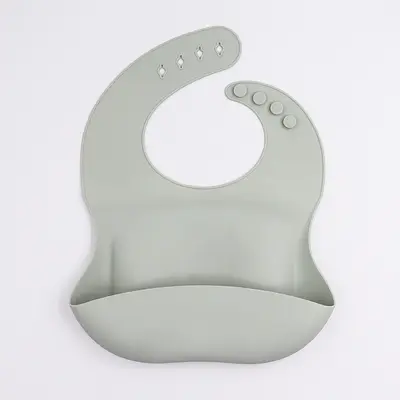Silikon-Esslätzchen für Babys, Lebensmittelqualität, Silikon-Sabberlätzchen für Babys, einfarbig, leicht zu reinigen, Kinderlätzchen aus Silikon - 11