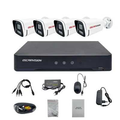 AHD Koaxial 4-Kanal-Überwachungskamera-Set mit HD-Nachtsicht - 7