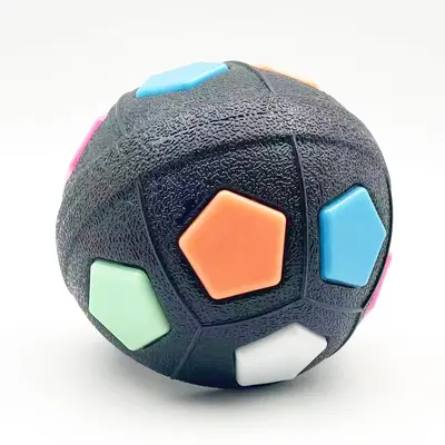 Dog Toy Soccer Ball, Interactive Bite-Resistant Pet Toy for Training - 4