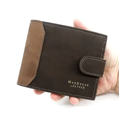 Men's Short TPU Wallet, Snap-Button Tri-Fold, Matte Finish - 8