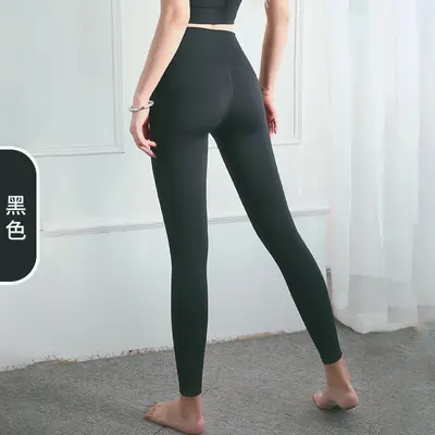 Çift taraflı fırçalanmış çıplak hissi veren yoga pantolonu, kalça kaldırıcı yüksek belli spor fitness kısa pantolon, spor fitness uzun pantolon, toptan satış.