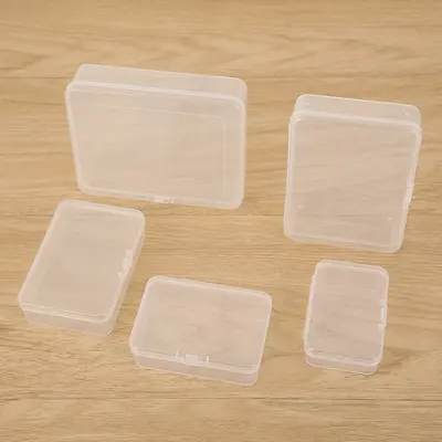 Şeffaf dikdörtgen plastik kilit boş kutu örnek kutusu yedek parça ambalaj kutusu alet maskesi saklama kutusu