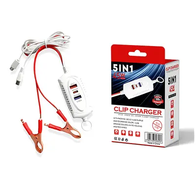 QC3.0+PD+USB3A Schnellladegerät mit Clip-Schnittstelle, Handy-Schnellladegerät mit Clip für hohe Stromstärken eins bis zwei