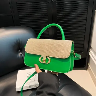 2025 Retro Women's Small Square Shoulder Crossbody Bag with Lock Buckle - 9