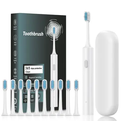 Cross-border New Electric Toothbrush Manufacturer Wholesale Adult Sonic Vibration Toothbrush Couple Household USB Rechargeable Toothbrush