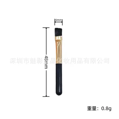 Mini Angled Eyebrow Brush, Portable Makeup Tool, Total Length 4.8 cm