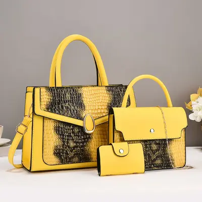 Damen-Mutter-Kind-Tasche, 3-teiliges Set mit Schultergurt - 9