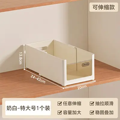 Expandable plastic storage box, kitchen drawer organizer - 10