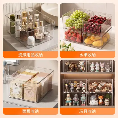 Kitchen storage box, acrylic, transparent, rectangular - 4