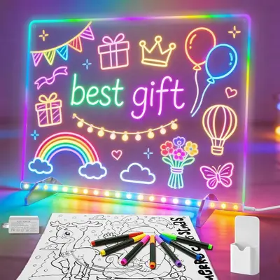 LED-Leuchtmaltafel für Kinder, DIY-Werbetafel - 8