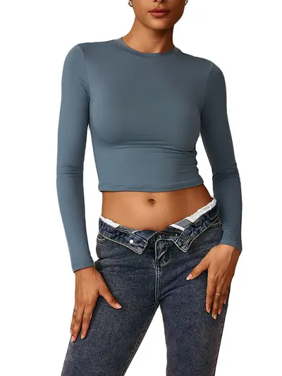 Women's Quick-Dry Long Sleeve Compression Sports Top for Yoga and Pilates - 6