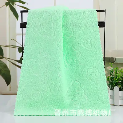 Handtuch Fuß 35g Farbiges Bären-Reliefhandtuch Feinfaser-Badetuch Geschenk Haushaltsreinigung Farbiges Handtuch - 8