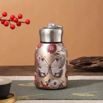 316 Stainless Steel Mini Insulated Cup with Carry Ring, Portable Pocket Size - 3