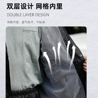 Full body rain jacket and pants set, oversized, two-piece heavy rain protection