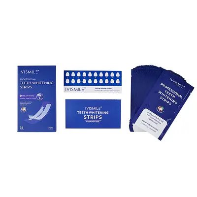 Teeth Whitening Strips Kit Gentle Yellow Stain Removal - 6
