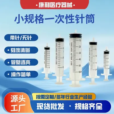 1 ml Graduated Plastic Syringe with Screw Cap, Veterinary Feeder