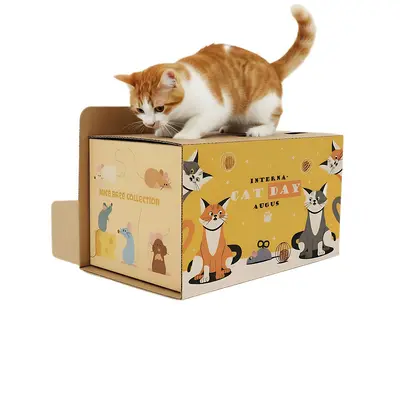 Katzenspielzeug Wellpappe Kratzbrett Selbstunterhaltung Spielstab