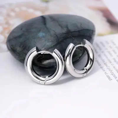 316 stainless steel wire coil hoop earrings, eco-friendly - 11