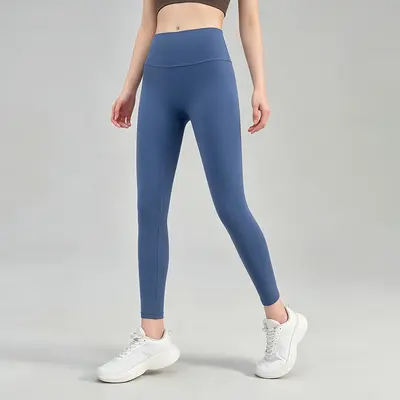 Damen-Yogahose aus Nylon 66 und Lycra, hohe Taille, Po-Lifting - 7
