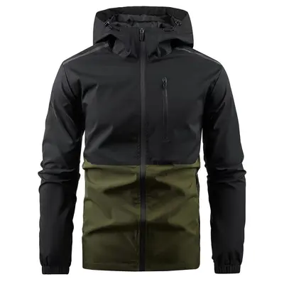 Men's Hooded Windbreaker Jacket, Spring and Autumn - 7